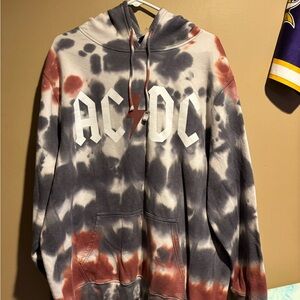 AC/DC Gray and Orange Hoodie